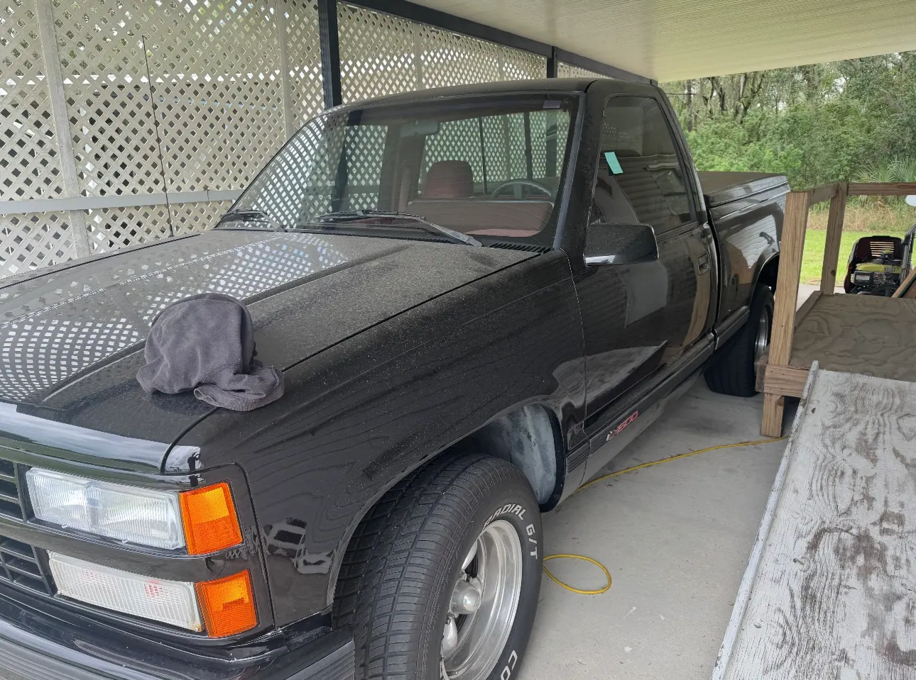 1992 Chevrolet 454 SS pickup, black, bought for cash from under a carport in Florida